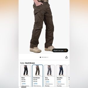 Waterproof pants 38x34 brown